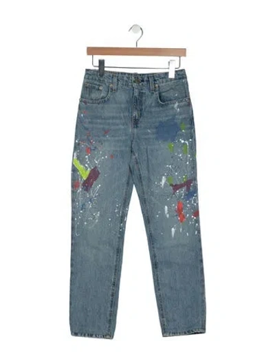 Pre-owned Ralph Lauren High-rise Straight Leg Jeans In Blue