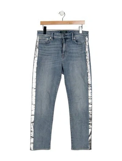 Pre-owned Ralph Lauren High-rise Straight Leg Jeans In Blue