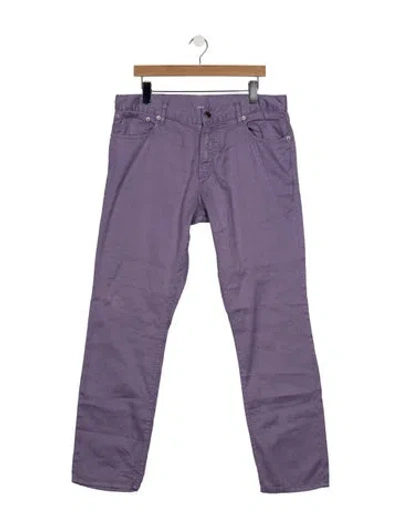 Pre-owned Ralph Lauren High-rise Straight Leg Jeans In Purple