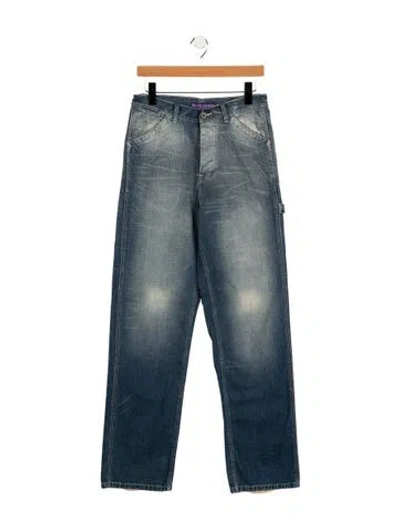 Pre-owned Ralph Lauren High-rise Wide Leg Jeans In Blue