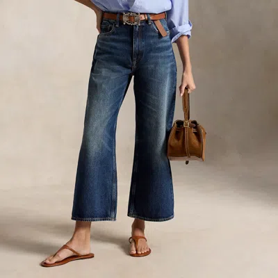 Polo Ralph Lauren High-rise Wide-leg Crop Jean In Mylio Wash In Brown