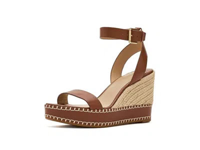 Ralph Lauren Hilarie Leather Espadrille In Brown