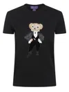 Ralph Lauren Holiday Bear-short Sleeve-t-shirt In Black