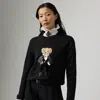 Ralph Lauren Cashmere-blend Holiday Polo Bear Sweater In Black