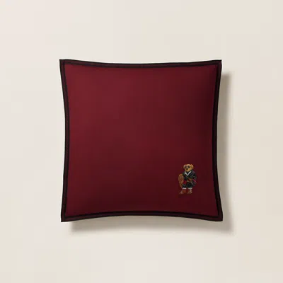 Ralph Lauren Holiday Polo Bear Throw Pillow In Brown