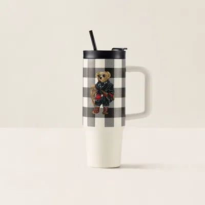 Ralph Lauren Holiday Polo Bear Water Bottle & Straw In Multi