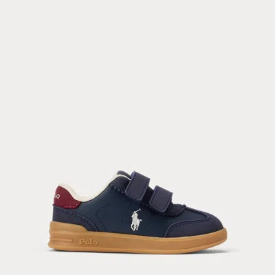 Ralph Lauren Kids' Hollis Ez Sneaker In Navy Multi In Blue