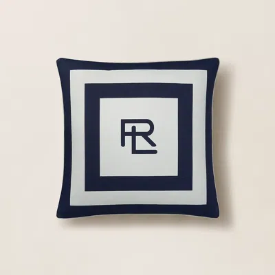 Ralph Lauren Holton Throw Pillow In Navy/white In Blue