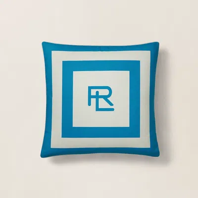 Ralph Lauren Holton Throw Pillow In True Turquoise/white