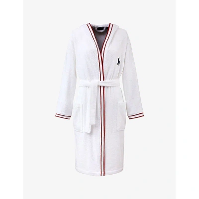 Ralph Lauren Home Mens Red Rylan Stripe Cotton-towelling Robe