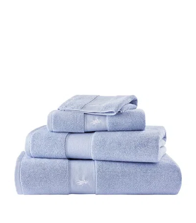 Ralph Lauren Home Polo Player Bath Towel In Blue