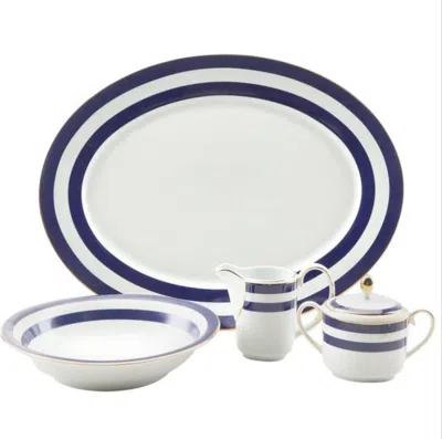 Pre-owned Ralph Lauren Home Spectator Cadet 4-piece Serving Set In Gray