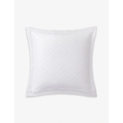 Ralph Lauren Home White Argyle Quilted Organic-cotton Pillowcase