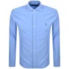Ralph Lauren Honeycomb Textured Shirt Blue In Blue