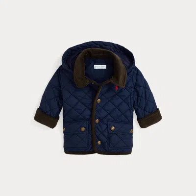 Polo Ralph Lauren Babies' Hooded Barn Jacket In Newport Navy