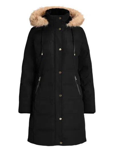 Ralph Lauren Hooded Coat In Black