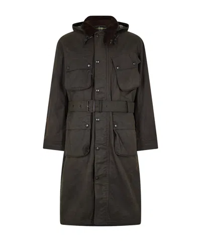 Ralph Lauren Hooded Long Workwear Trench Coat In Multi