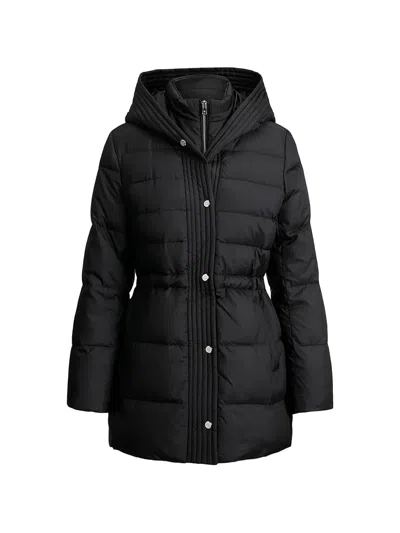 Ralph Lauren Hooded Puffer Coat In Black