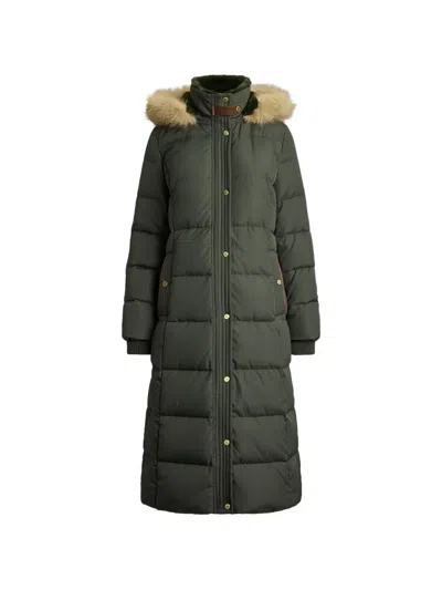 Ralph Lauren Hooded Puffer Coat In Green
