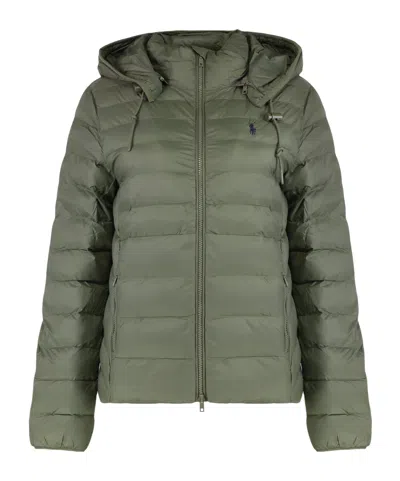 Ralph Lauren Hooded Puffer Jacket In Green
