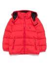 Polo Ralph Lauren Hooded Puffer Jacket In Red