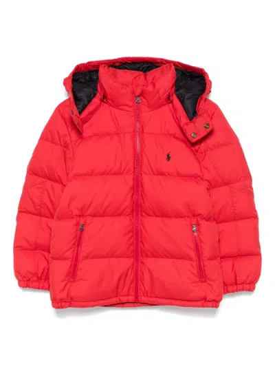 Polo Ralph Lauren Kids' Hooded Puffer Jacket In Red