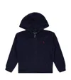 Polo Ralph Lauren Cotton Jersey Zipped Hoodie In Navy
