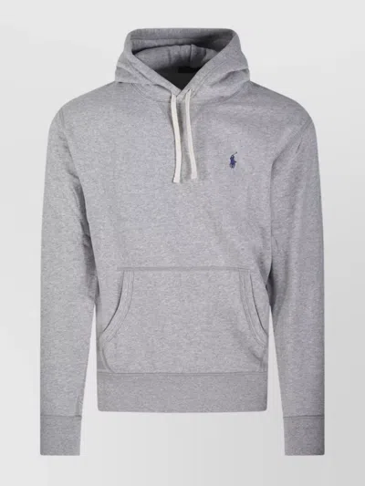 Ralph Lauren Hooded Sweatshirt Kangaroo Pocket In Gray