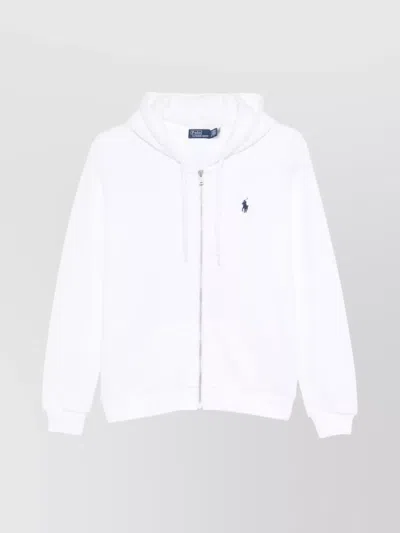 Ralph Lauren Hooded Sweatshirt With Ribbed Cuffs And Pouch Pockets