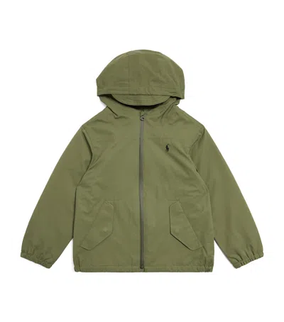 Ralph Lauren Kids' Hooded Windbreaker In Green