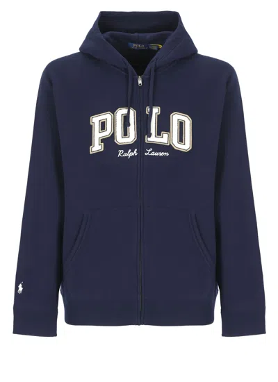 Ralph Lauren Hoodie With Logo In Blue