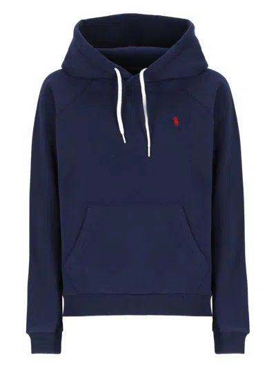 Ralph Lauren Hoodie With Pony In Blue