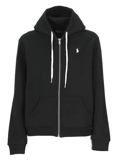 Ralph Lauren Hoodie With Pony In Black