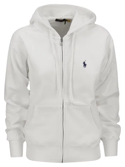 Ralph Lauren Hoodie With Zip In Brown