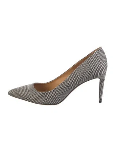 Pre-owned Ralph Lauren Houndstooth Print Pumps In Multi