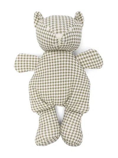 Ralph Lauren Kids' Houndstooth Teddy Bear In Green