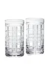 Ralph Lauren Hudson Plaid Barware Collection (set Of Six) In Transparent