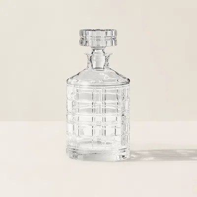 Ralph Lauren Hudson Plaid Decanter In Clear In Transparent