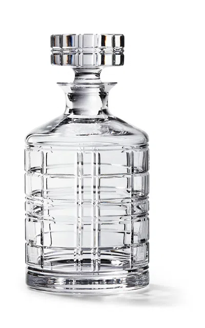 Ralph Lauren Hudson Plaid Decanter In Transparent
