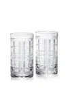 Ralph Lauren Hudson Plaid Highball Gift Set In Transparent