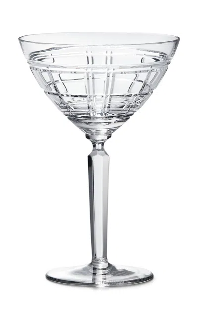 Ralph Lauren Hudson Plaid Martini Glass In Transparent