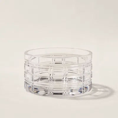 Ralph Lauren Hudson Plaid Nut Bowl In Clear In Transparent