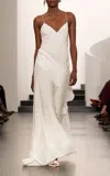 Ralph Lauren Hughes Paneled Silk Maxi Dress In White