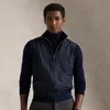 Polo Ralph Lauren Hybrid Full-zip Sweater Vest In Piper Navy