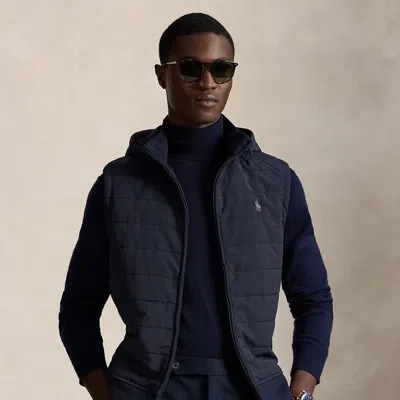 Ralph Lauren Hybrid Hooded Vest In Blue