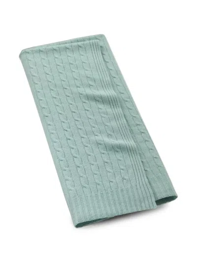 Ralph Lauren Iconic Cable-knit Throw In Black
