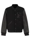Ralph Lauren Bomber Jacket With Ribbed Cuffs And Pockets In Black