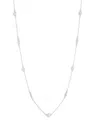 Ralph Lauren Imitation Pearl And Cubic Zirconia Station Strand Necklace In White