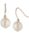 Ralph Lauren Imitation Pearl Drop Earrings In White
