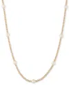 Ralph Lauren Imitation Pearl Station Beaded Collar Necklace, 16" + 3" Extender In White